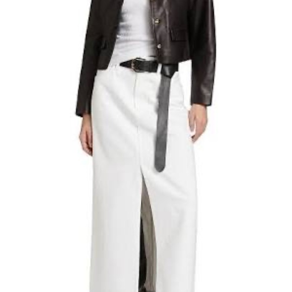 Agolde Ivory Denim Maxi Skirt - Picture 4 of 4